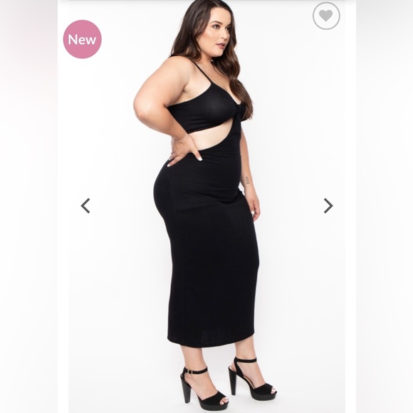 Curvy Sense Ribbed Cut Out Dress - Picture 3 of 15